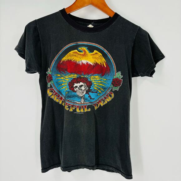Vintage Greatful Dead T-Shirt Size XS Women’s 1980 New Year Concert Band T Shirt